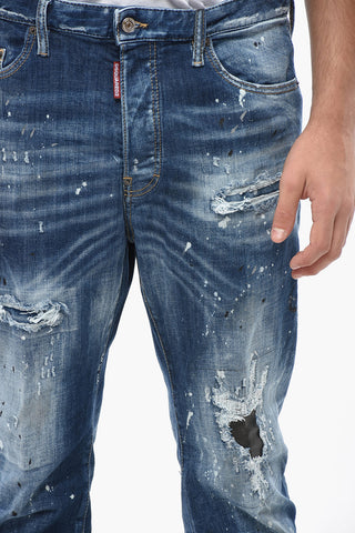 Bro Fit Jeans aus Delavè-Denim mit 15 cm ausgefranstem Saum