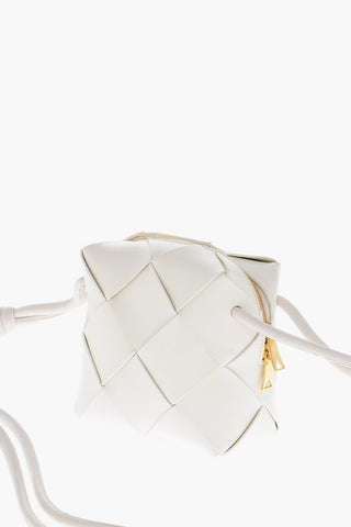 Mini Borsa a Spalla in Pelle Intrecciata