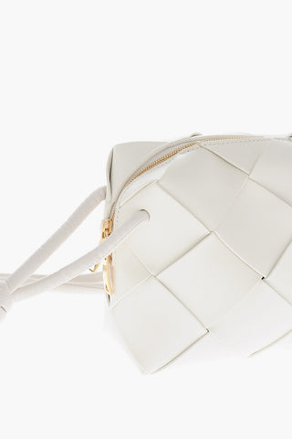 Mini Borsa a Spalla in Pelle Intrecciata