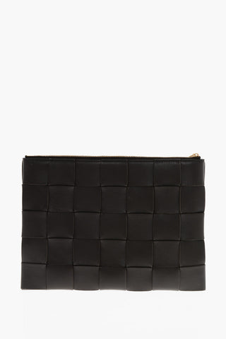Leder-Clutch mit Reißverschluss