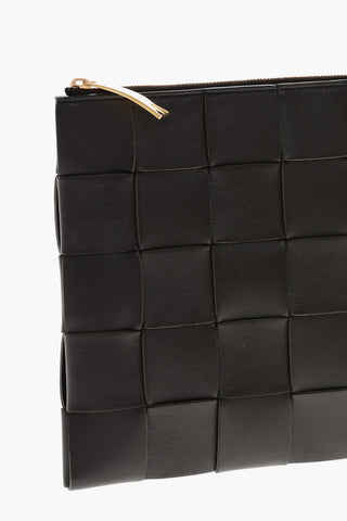Leder-Clutch mit Reißverschluss