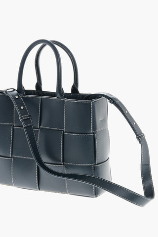 Leather Tote Bag with Strap