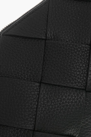 Pouch in Pelle intrecciata con Zip