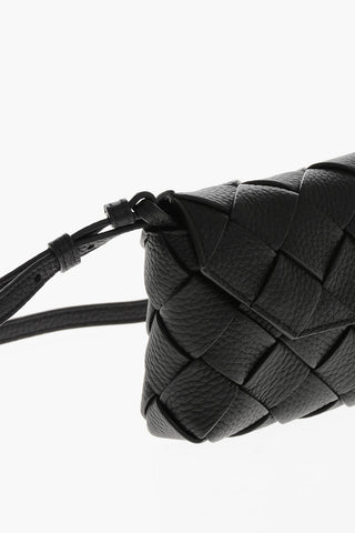 Mini Pouch in Pelle intrecciata con Zip
