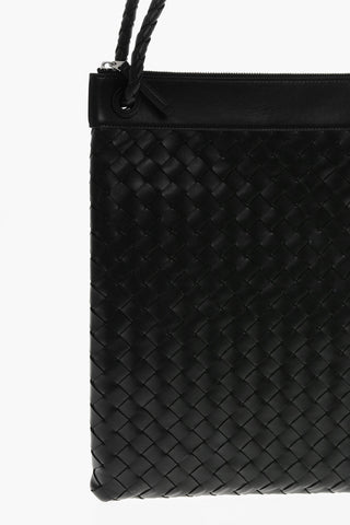 Borsa a Spalla In Pelle Intrecciata