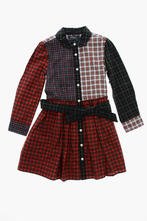 Chemisier a Quadri con Cintura