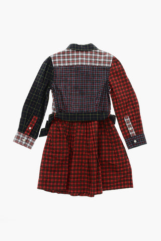 Chemisier a Quadri con Cintura