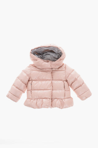 Quilted Down Jacket with Snap Buttons