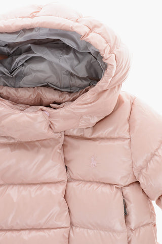 Quilted Down Jacket with Snap Buttons