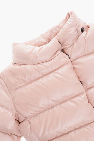 Quilted Down Jacket with Snap Buttons