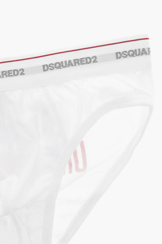 Stretch Cotton Briefs with Contrast Print