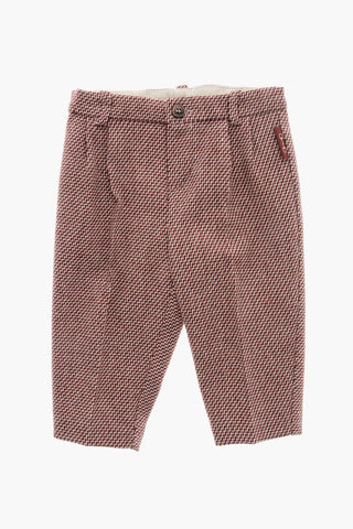 Wool Double-Pleat Pants With Belt Loops
