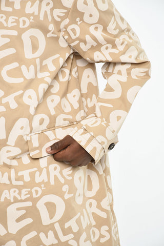All-Over Logo Coat with Hood