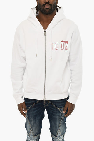 ICON Cotton Fleece Sweatshirt with Zip Closure