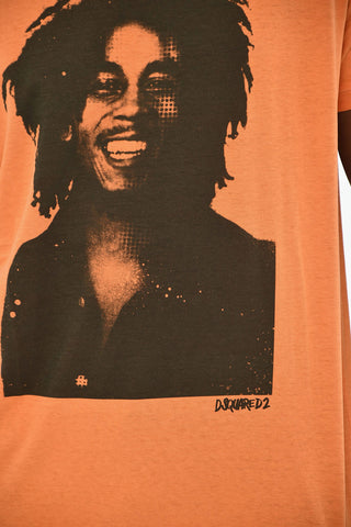 T-Shirt Girocollo in Cotone con Stampa
