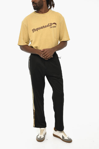 Wide-Leg Trousers With Sequin Side Band