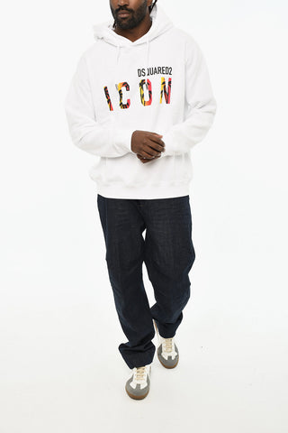 ICON Sweatshirt aus Baumwollfrottee mit Frontdruck