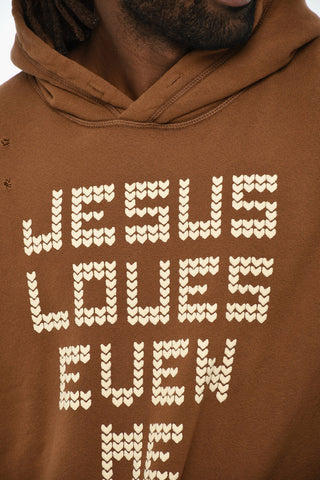 Baumwoll-Hoodie mit erhabenem Frontstick