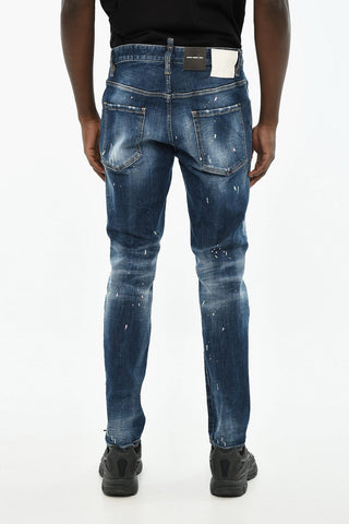 Vintage Effect Regular Fit Jeans 15cm