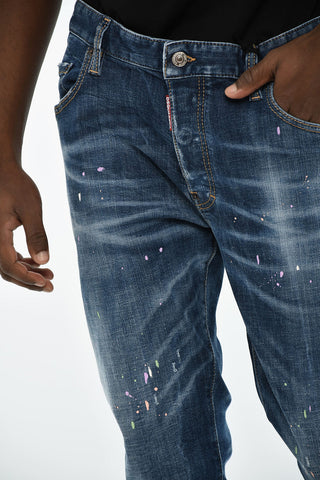 Vintage Effect Regular Fit Jeans 15cm