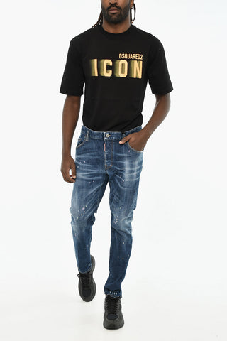 Vintage Effect Regular Fit Jeans 15cm