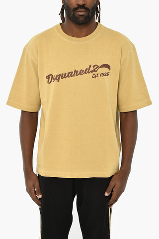 T-Shirt GirocolloLoose Fit in Cotone con Stampa