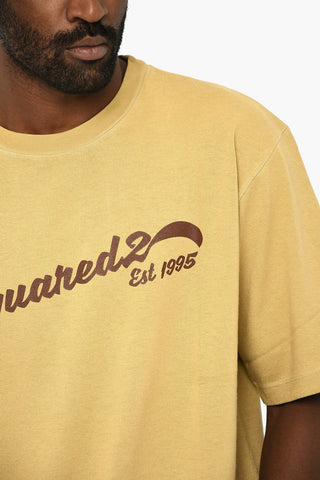 T-Shirt GirocolloLoose Fit in Cotone con Stampa