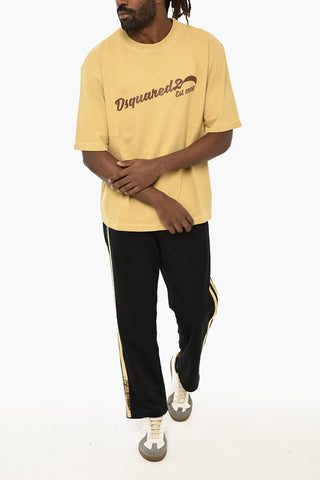 T-Shirt GirocolloLoose Fit in Cotone con Stampa