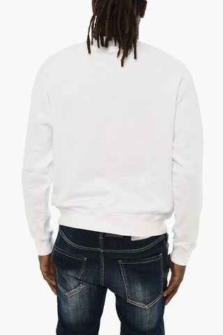 Sweatshirt mit Rundhalsausschnitt aus angerauter Baumwolle mit Frontprint