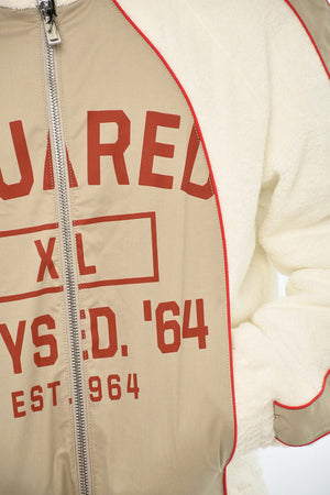 Terry Cotton Jacket with Front Zip Closure