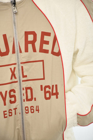 Terry Cotton Jacket with Front Zip Closure