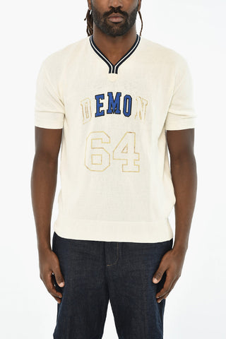 V-Neck Short-Sleeve Knit