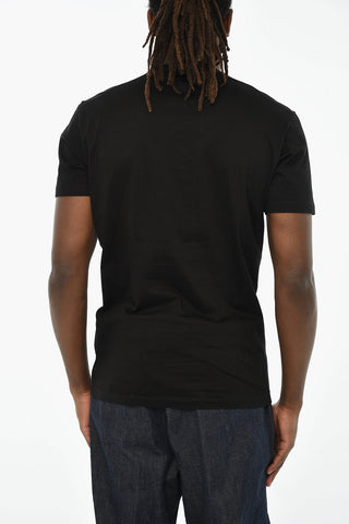 Baumwoll-T-Shirt mit Rundhalsausschnitt und Druck