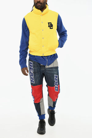 Sleeveless Sweatshirt with Embossed Monogram