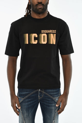 ICON Rundhals-T-Shirt aus Baumwolle mit Farbverlauf
