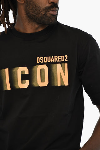 ICON Rundhals-T-Shirt aus Baumwolle mit Farbverlauf