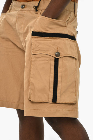Shorts Cargo in Cotone con Passanti
