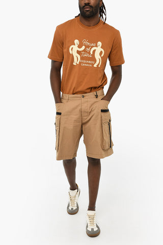Shorts Cargo in Cotone con Passanti