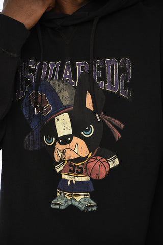 Cotton Hoodie with Frontal Print