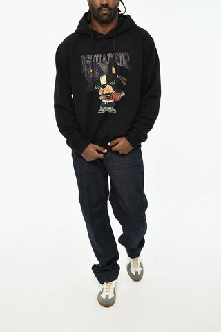Cotton Hoodie with Frontal Print
