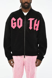 Technical Fabric Sweatshirt with Strass