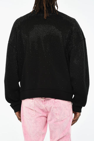 Technical Fabric Sweatshirt with Strass