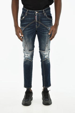 Jeans Stonewashed Effetto Distressed 15cm