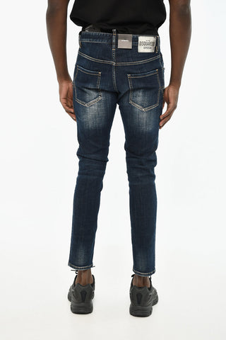 Jeans Stonewashed Effetto Distressed 15cm