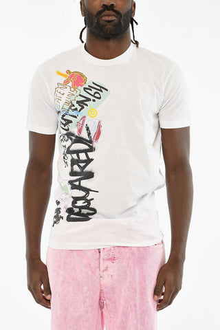 Cotton Crew-neck T-shirt with Print