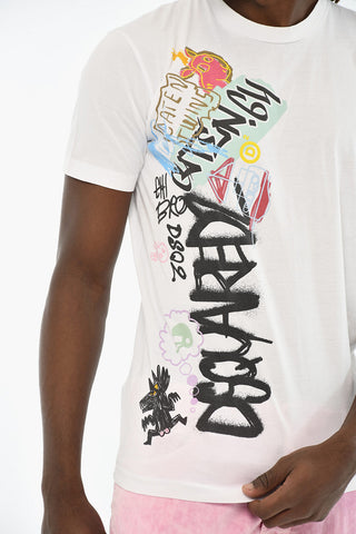Cotton Crew-neck T-shirt with Print