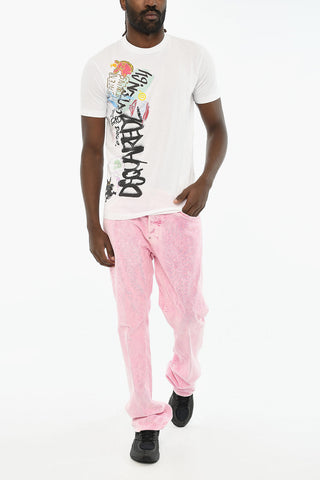 Cotton Crew-neck T-shirt with Print