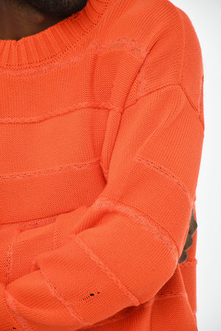 Maglia Girocollo In Cotone Effetto Vintage