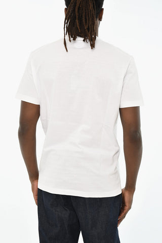 Baumwoll-T-Shirt mit Rundhalsausschnitt und Druck