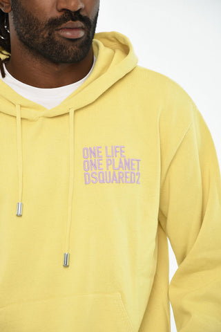Maglia In Cotone con Cappuccio e ricamo